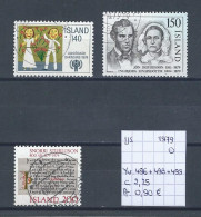 (TJ) IJsland 1979 - YT 496 + 498 + 499 (gest./obl./used) - Oblitérés