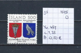 (TJ) IJsland 1979 - YT 497 (gest./obl./used) - Usati