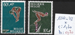 BELGIQUE 1372-73 * Côte 1.20 € - Zwemmen