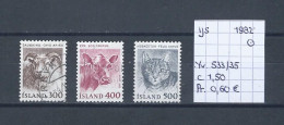 (TJ) IJsland 1982 - YT 533/35 (gest./obl./used) - Used Stamps