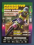 Croatia Hrvatska 2021 Jastrebarsko Motocross MX65 MX85 European Championship Zone West Motorbikes Stationery & Postmark - Motos