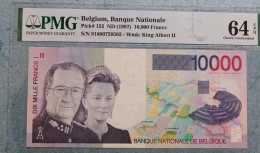 Belgium # P152# Banque Nationale 10.000 Francs UNC PMG 64 EPQ Choice Uncirculated ! - 10000 Francos