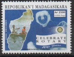 Madagascar Madagaskar 2005 Mi. 2627 100 Ans Years ROTARY CLUB INTERNATIONAL MNH ** - Rotary, Club Leones
