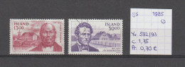 (TJ) IJsland 1985 - YT 592/93 (gest./obl./used) - Used Stamps