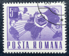 Romana - Roemenië - C14/56 - 1968 - (°)used - Michel 2657 - Telex & Wereldkaart - Usati
