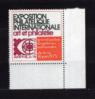 Arphila 75 Paris Exposition Philatélique Internationale Grand Palais Art Et Philatélie Vignette Neuf** - Neufs