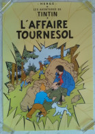 AFFICHE ANCIENNE PLASTIFIEE ALBUM TINTIN L'AFFAIRE TOURNESOL HERGE CAPITAINE HADDOCK - Afiches & Offsets