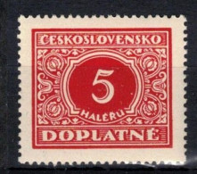 ** Tchécoslovaquie 1928 Mi P 55 (Yv TT 55), (MNH)** Varieté Position 41 - Errors, Freaks & Oddities (EFO)