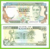 ZAMBIA 20 KWACHA ND/1989/1991 P-32b UNC - Zambie