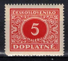 ** Tchécoslovaquie 1928 Mi P 55 (Yv TT 55), (MNH)** Varieté Position 57 - Abarten Und Kuriositäten