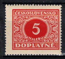 ** Tchécoslovaquie 1928 Mi P 55 (Yv TT 55), (MNH)** Varieté Position 68 - Abarten Und Kuriositäten