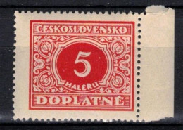 ** Tchécoslovaquie 1928 Mi P 55 (Yv TT 55), (MNH)** Varieté Position 60 - Abarten Und Kuriositäten