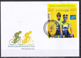 SLOVENIA  2020 ,WINNER TOUR DE FRANCE,POGACAR,ROGLIC,SPORT,CYCLING,BICYCLE,BLOCK,FDC - Slowenien