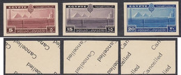1938 Egypt Telecom Conference IMPERF Royal Proof On Card With Cancelled 3values MNH (only50exisst) S.G. 269 - 271 - Ongebruikt