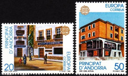 ANDORRA SPANISH 1990 EUROPA: Postal Offices, Architecture. Complete Set, MNH - 1990