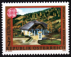 AUSTRIA 1990 EUROPA: Postal Offices, Architecture. Single, MNH - 1990