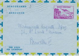 Aerogramme Ganzsache Leopoldstad Leopoldville 1959 - Vgl. Viermotorige Douglas-6B Dag Hammarskjöld Absturz-Abschuss - Enteros Postales