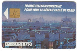 Telecarte F 110 Reseau Cablé De Paris 120 Unités GEM - 1990