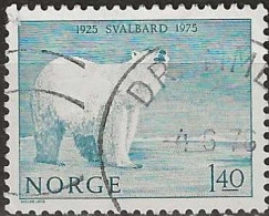 NORWAY 1975 50th Anniversary Of Norwegian Administration Of Spitzbergen - 1k.40, Polar Bear FU - Gebruikt