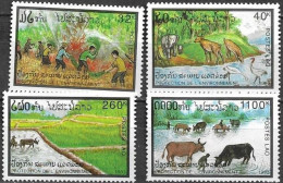 Laos 1993 - Yt 1112/1115 ; Mi 1374/1377 ; Sn 1139/1142 (**) Environmental Protection - Laos