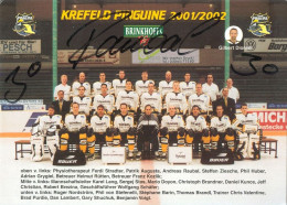 Autogramm Eishockey AK Mannschaft Team Krefeld Pinguine 01-02 KEV Andreas Raubal Riessersee Moskitos Essen EHC München - Sports D'hiver