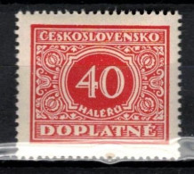 ** Tchécoslovaquie 1928 Mi P 59 (Yv TT 55), (MNH)** Varieté Position 23 - Abarten Und Kuriositäten