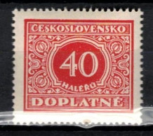 ** Tchécoslovaquie 1928 Mi P 59 (Yv TT 55), (MNH)** Varieté Position 23 - Varietà & Curiosità