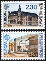 FRANCE 1990 EUROPA: Postal Offices, Architecture. Complete Set, MNH - 1990