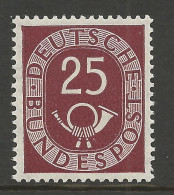 ALLEMAGNE FEDERALE Yvert N° 17 NEUF** LUXE SANS CHARNIERE / Hingeless / MNH - Ungebraucht