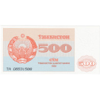 Billet, Uzbekistan, 500 Sum, 1992, Undated, KM:69b, NEUF - Uzbekistán