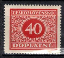 ** Tchécoslovaquie 1928 Mi P 59 (Yv TT 55), (MNH)** Varieté Position 79 - Plaatfouten En Curiosa