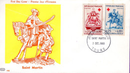 France , FDC 1960 ; Croix Rouge ;Saint Martin - 1960-1969