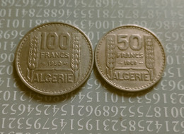 ALGERIE 50  Francs 1949   Et 100 Francs 1950  (B13 31) - Algerien