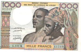 BCEAO 1000 FRANCS UNC  L.151 K 41249 - Stati Dell'Africa Occidentale