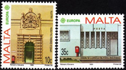 MALTA 1990 EUROPA: Post Offices, Architecture. Complete Set, MNH - 1990