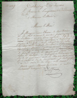 1814 - Castelnaudary : Lettre De DUFFAURE, Receveur De L'enregistrement Et Des Domaines Du Roi - Personnages Historiques