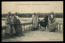 Scènes Et Types Maroc Types De Marocains Sur Une Terrasse Kricorian 1925 - Otros & Sin Clasificación
