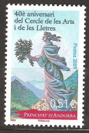 Andorre Français 2009 N° 678 ** Cercle Des Arts Et Lettres, Allégorie, Statue, Littérature, Tableau, Peinture, Bouquet - Ungebraucht