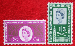 British Commonwealth Conference (Mi 349-350 Yv 365-366) 1961 Ongebruikt MH * ENGLAND GRANDE-BRETAGNE GB GREAT BRITAIN - Unused Stamps