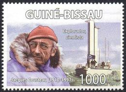 GUINEA 2008 - 1v - MNH - Jacques Cousteau - Explorateurs Explorers Navigation - Marine Conservation France - Erforscher