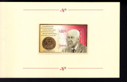 1917464553 2002 SCOTT 960A (XX) POSTFRIS MINT NEVER HINGED  -  HALLDÓR LAXNESS -NOBEL PRIZE LITERATLURE IN GOLD FOIL - Unused Stamps