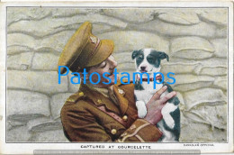 219422 CANADA COSTUMES MILITARY SOLDIER & DOG CAPTURED AT COURCELETTE POSTAL POSTCARD - Unclassified