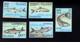 1917469365 2002 SCOTT 970 974 (XX) POSTFRIS MINT NEVER HINGED  -  FAUNA - FISH OF LAKE THINGVALLAVATH - Unused Stamps