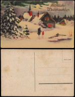 Ansichtskarte  Weihnachten Grusskarte Verschneites Dorf Christmas 1920 - Andere & Zonder Classificatie