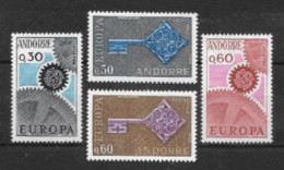 EUROPA - CEPT : ANDORRE 1967 + 1968 ** TB  (cote 60,oo €) - 1967