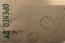 Lettre Censurée Du Congo B.v.Pennsylvanie. Passage Par Le Caire - Lettres & Documents