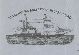 NAVIGATION 1876 ENTETE STOCKHOLMS ANFARTYGS REDERI BOLAG Bordeaux Pour Stockholm Suède Eau De Vie Otard Dupuy Cognac - 1800 – 1899