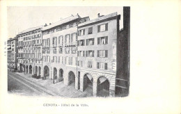 24991 " GENOVA-HÔTEL DE LA VILLE "ANIMÉ-VERA FOTO-CART. POSTALE NON SPED. - Genova