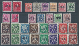 724 Q+a/c+d/n+o/vv* Charnières  Cote 48.50 - Unused Stamps