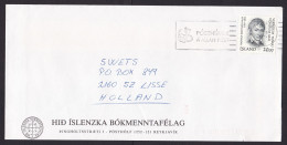Iceland: Cover To Netherlands, 1988, 1 Stamp, Rask, Philology, Language Scientist, Science, History (minor Discolouring) - Covers & Documents